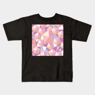 polychrome pentagon flow in pink, violet and light blue Kids T-Shirt